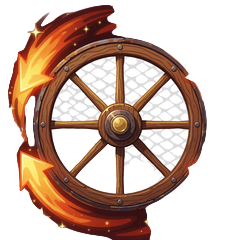 Wagenrad mit Freispiel-Pfeilen als Icon f&uuml;r die Wednesday Free Spins