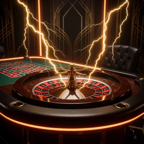 Lightning Roulette Live Tisch mit goldenen Blitz-Multiplikatoren im Lizaro Live Casino