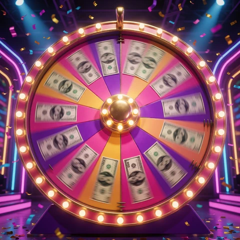 Crazy Time Game Show mit buntem Gl&uuml;cksrad und Bonusrunden im Lizaro Live Casino