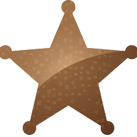 Bronzener Sheriff-Stern f&uuml;r VIP Level 1 im Lizaro Casino